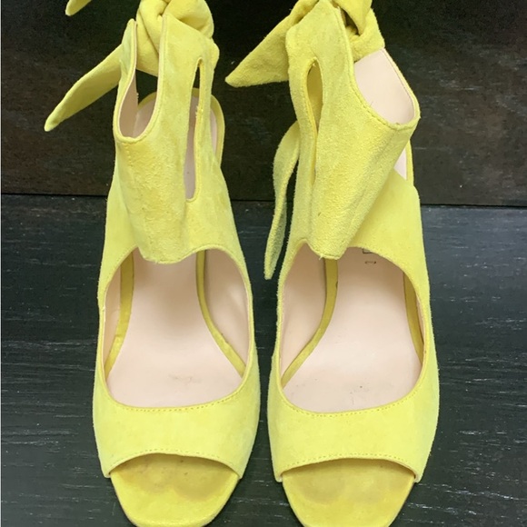 Zara Suede Neon Heels - Picture 2 of 5